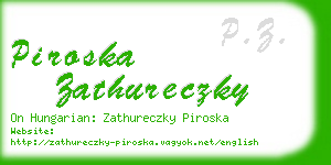 piroska zathureczky business card